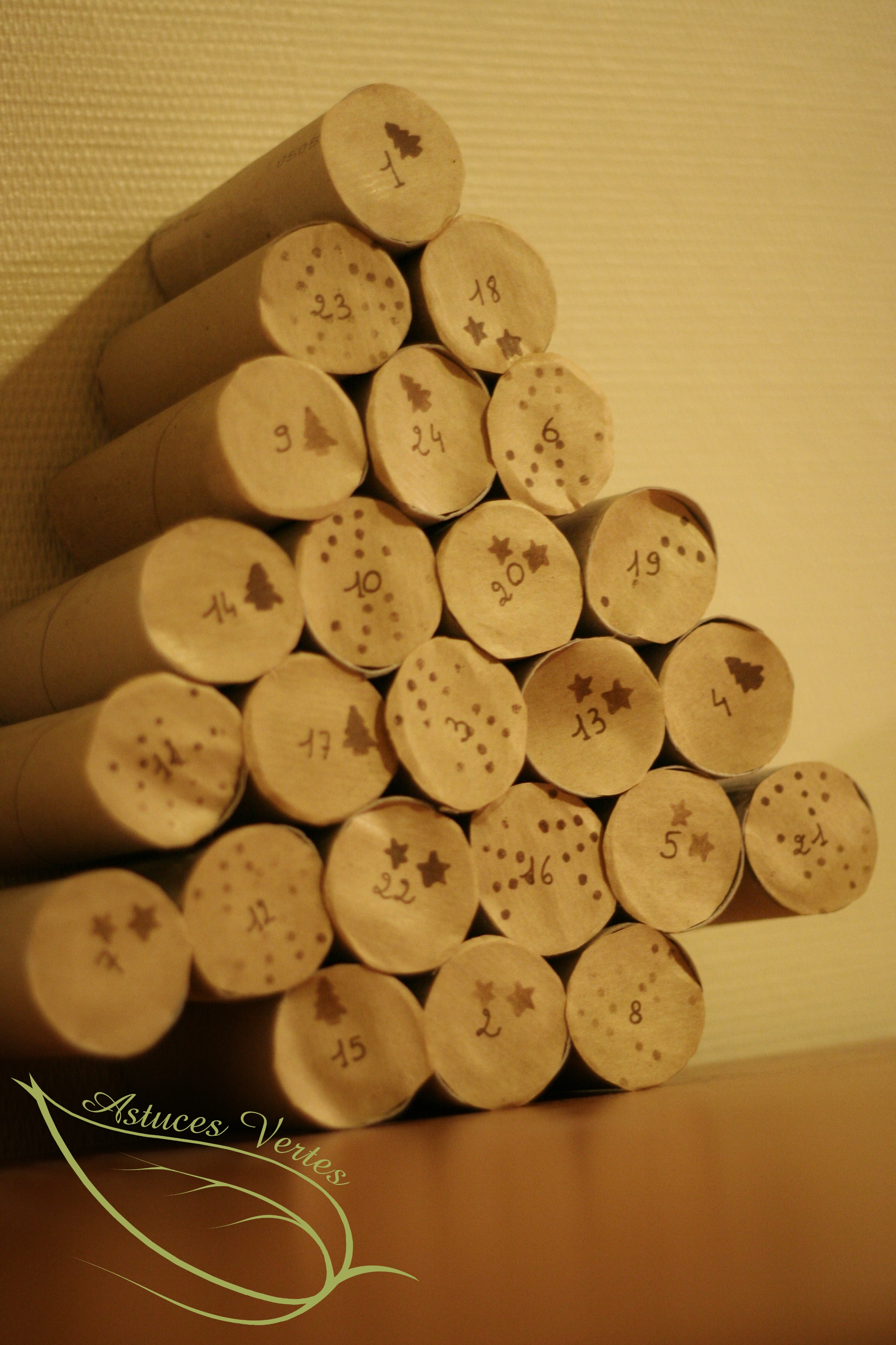 fabriquer calendrier de l'Avent 100% récup'