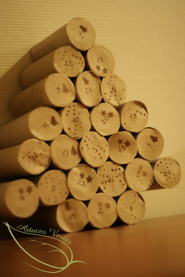 fabriquer calendrier de l'Avent 100% récup'