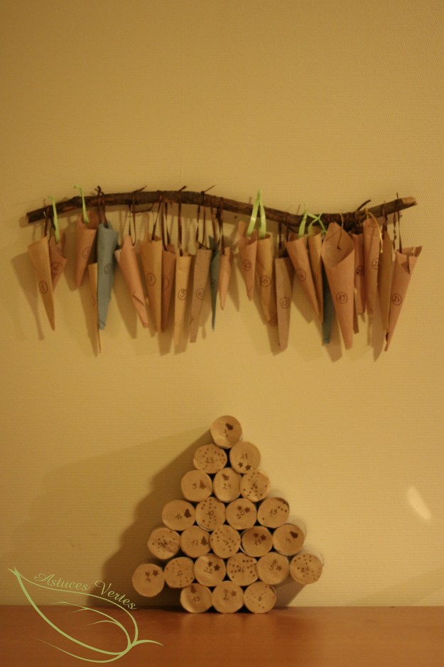 fabriquer calendrier de l'Avent 100% récup'