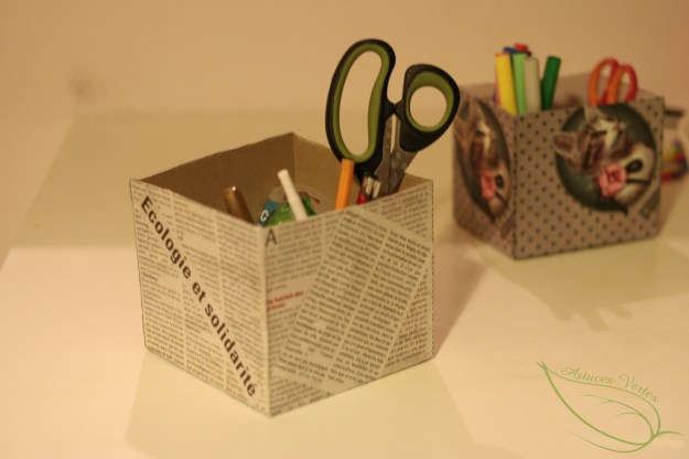 Fabriquer un organiseur de bureau 100% récup'
