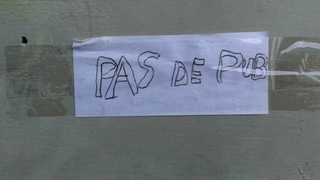 étiquette stop pub,  prospectus déchets