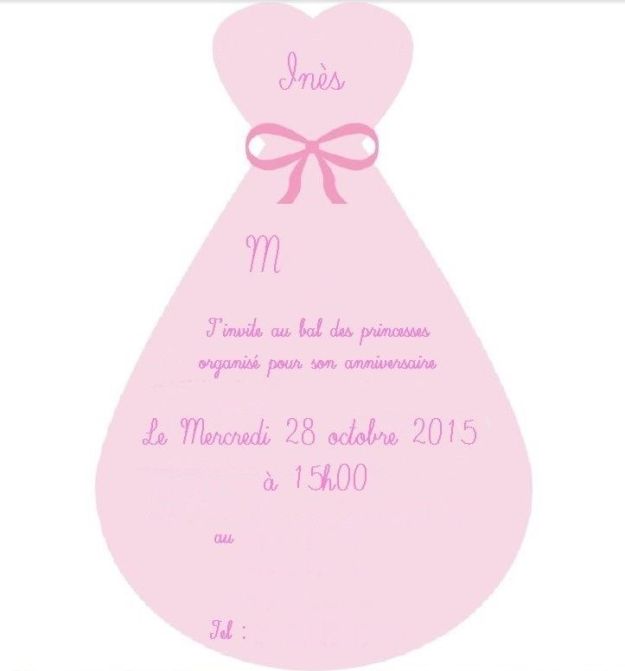 DIY carte invitation anniversaire de princesse
